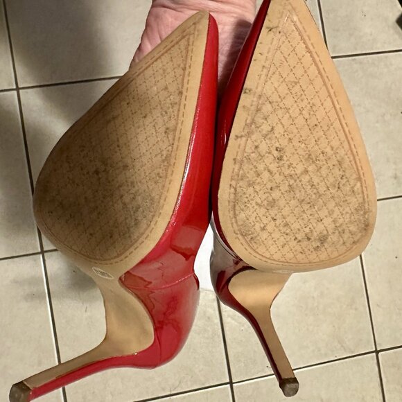 JESSICA SIMPSON Womens Red Cassani Pointed Toe Stiletto Slip On Pumps - Picture 3 of 6